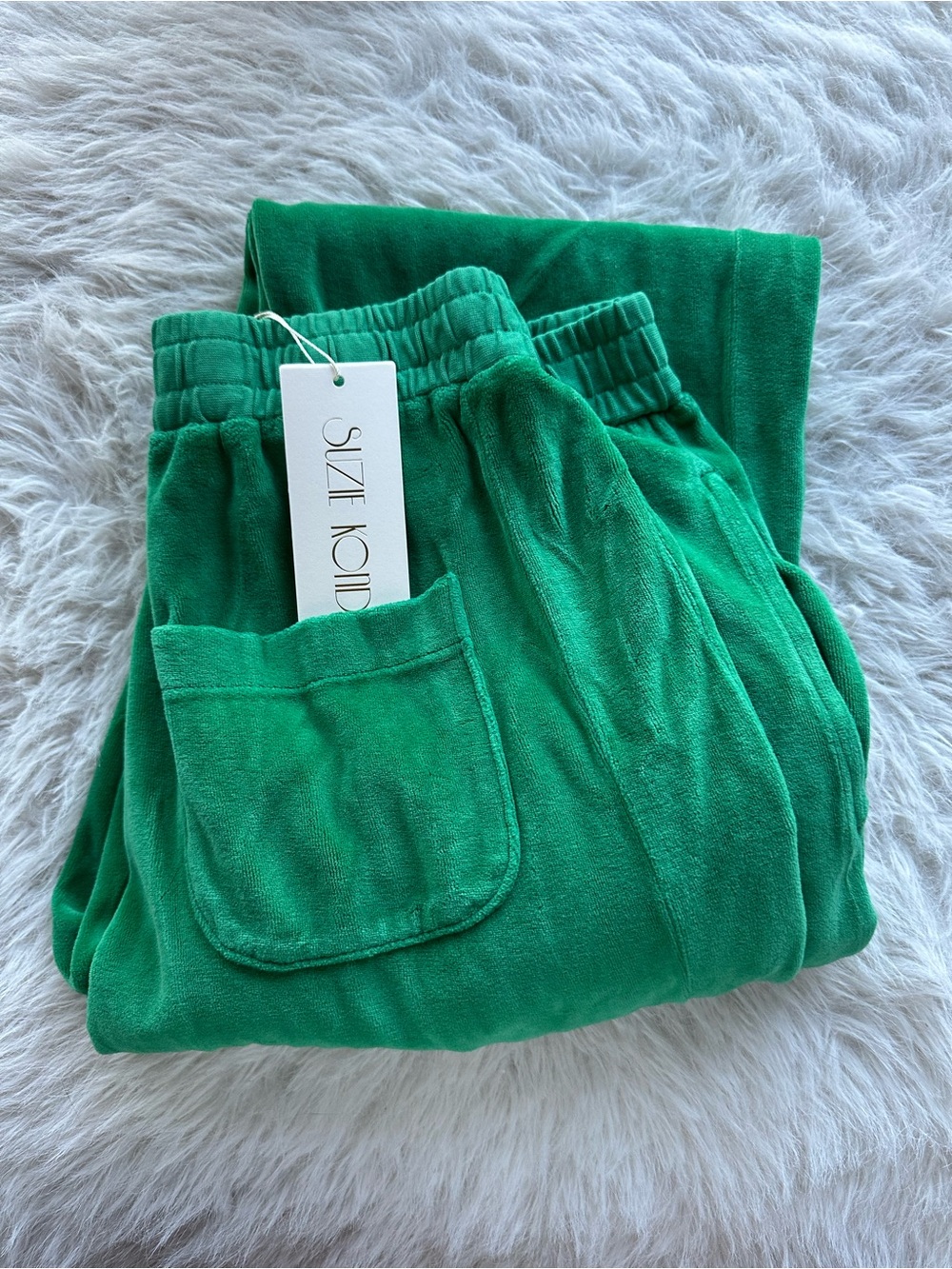 Suzi Kondi velour Green luxurious soft Lounge Pants